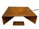 darrahopens Home & Garden > Firepits Firepit with Ash Tray with 0.11" Mild Steel