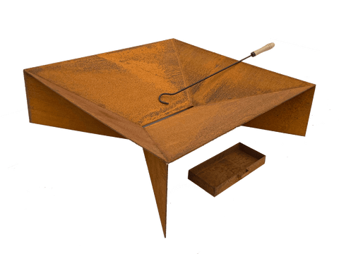darrahopens Home & Garden > Firepits Firepit with Ash Tray with 0.11" Mild Steel