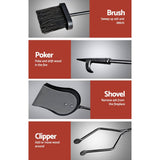 darrahopens Home & Garden > Firepits Grillz Fireplace Tool Set Fire Place Tools Poker Brush Shovel Stand Tongs