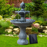 darrahopens Home & Garden > Fountains Gardeon 3 Tier Solar Powered Water Fountain - Black