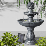 darrahopens Home & Garden > Fountains Gardeon 3 Tier Solar Powered Water Fountain - Black