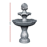 darrahopens Home & Garden > Fountains Gardeon 3 Tier Solar Powered Water Fountain - Black