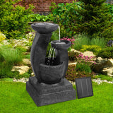 darrahopens Home & Garden > Fountains Gardeon 3 Tier Solar Powered Water Fountain with Light - Blue