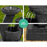 darrahopens Home & Garden > Fountains Gardeon 3 Tier Solar Powered Water Fountain with Light - Blue