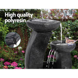 darrahopens Home & Garden > Fountains Gardeon 3 Tier Solar Powered Water Fountain with Light - Blue