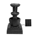 darrahopens Home & Garden > Fountains Gardeon 3 Tier Solar Powered Water Fountain with Light - Blue