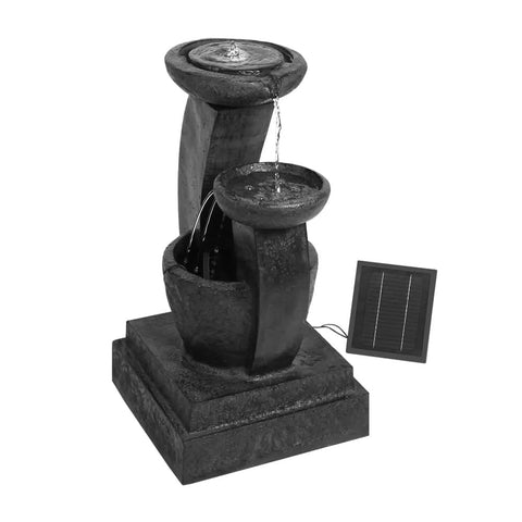 darrahopens Home & Garden > Fountains Gardeon 3 Tier Solar Powered Water Fountain with Light - Blue