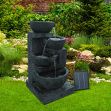 darrahopens Home & Garden > Fountains Gardeon 4 Tier Solar Powered Water Fountain with Light - Blue
