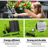 darrahopens Home & Garden > Fountains Gardeon 4 Tier Solar Powered Water Fountain with Light - Blue