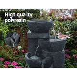 darrahopens Home & Garden > Fountains Gardeon 4 Tier Solar Powered Water Fountain with Light - Blue