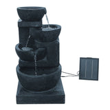 darrahopens Home & Garden > Fountains Gardeon 4 Tier Solar Powered Water Fountain with Light - Blue