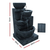 darrahopens Home & Garden > Fountains Gardeon 4 Tier Solar Powered Water Fountain with Light - Blue