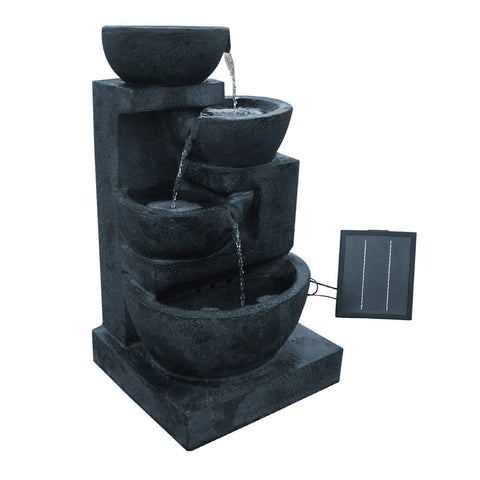 darrahopens Home & Garden > Fountains Gardeon 4 Tier Solar Powered Water Fountain with Light - Blue