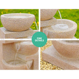 darrahopens Home & Garden > Fountains Gardeon  4 Tier Solar Powered Water Fountain with Light - Sand Beige