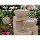darrahopens Home & Garden > Fountains Gardeon  4 Tier Solar Powered Water Fountain with Light - Sand Beige