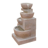 darrahopens Home & Garden > Fountains Gardeon  4 Tier Solar Powered Water Fountain with Light - Sand Beige