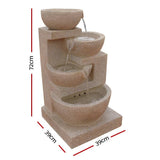 darrahopens Home & Garden > Fountains Gardeon  4 Tier Solar Powered Water Fountain with Light - Sand Beige
