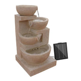 darrahopens Home & Garden > Fountains Gardeon  4 Tier Solar Powered Water Fountain with Light - Sand Beige