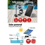 darrahopens Home & Garden > Fountains Gardeon Solar Pond Pump Pool Fountain Battery Garden Outdoor Submersible Kit 4FT
