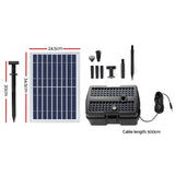 Darrahopens Home & Garden > Fountains Gardeon Solar Pond Pump with Eco Filter Box Water Fountain Kit 5FT