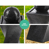 darrahopens Home & Garden > Fountains Gardeon Solar Powered Water Fountain Twist Design with Lights