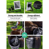 darrahopens Home & Garden > Fountains Gardeon Solar Water Fountain Feature Garden Bird Bath Outdoor Pump Panel Battery