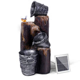 darrahopens Home & Garden > Fountains Gardeon Solar Water Fountain Feature Garden Bird Bath Outdoor Pump Panel Battery