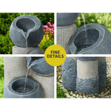 Darrahopens Home & Garden > Fountains Gardeon Solar Water Fountain Features Outdoor 3 Tiered LED Lights Bird Bath