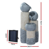 Darrahopens Home & Garden > Fountains Gardeon Solar Water Fountain Features Outdoor 3 Tiered LED Lights Bird Bath