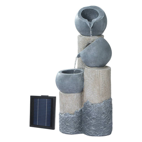 Darrahopens Home & Garden > Fountains Gardeon Solar Water Fountain Features Outdoor 3 Tiered LED Lights Bird Bath