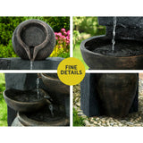 Darrahopens Home & Garden > Fountains Gardeon Solar Water Fountain Features Outdoor 5 Tiered Cascading Bird Bath
