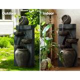 Darrahopens Home & Garden > Fountains Gardeon Solar Water Fountain Features Outdoor 5 Tiered Cascading Bird Bath