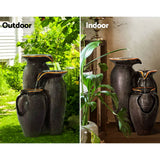 Darrahopens Home & Garden > Fountains Gardeon Water Fountain Features Solar with LED Lights Outdoor Cascading 3 Tired