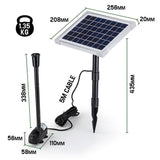 darrahopens Home & Garden > Fountains Protege 20W Solar Fountain Submersible Water Pump Power Panel Kit Garden Pond