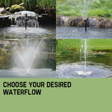 darrahopens Home & Garden > Fountains Protege 25W Solar Powered Fountain Submersible Water Pump with Battery Pond Kit Garden