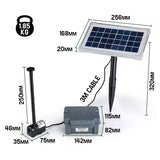 darrahopens Home & Garden > Fountains Protege 25W Solar Powered Fountain Submersible Water Pump with Battery Pond Kit Garden