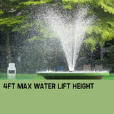 darrahopens Home & Garden > Fountains Protege 25W Solar Powered Fountain Submersible Water Pump with Battery Pond Kit Garden