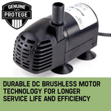 darrahopens Home & Garden > Fountains Protege 25W Solar Powered Fountain Submersible Water Pump with Battery Pond Kit Garden