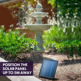 Darrahopens Home & Garden > Fountains PROTEGE 3 Tier Solar Powered Water Feature Fountain Bird Bath - Light Grey
