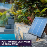Darrahopens Home & Garden > Fountains PROTEGE Solar Fountain Water Feature Outdoor 4 Bowl with LED Lights - Charcoal