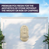 Darrahopens Home & Garden > Fountains PROTEGE Solar Fountain Water Feature Pump Outdoor Wall Mount Classic with LED Lights