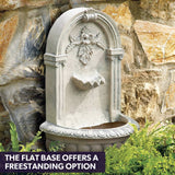 Darrahopens Home & Garden > Fountains PROTEGE Solar Fountain Water Feature Pump Outdoor Wall Mount Classic with LED Lights