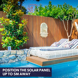 Darrahopens Home & Garden > Fountains PROTEGE Solar Fountain Water Feature Pump Outdoor Wall Mount Classic with LED Lights