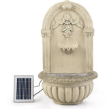 Darrahopens Home & Garden > Fountains PROTEGE Solar Fountain Water Feature Pump Outdoor Wall Mount Classic with LED Lights