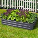 darrahopens Home & Garden > Garden Beds Green Fingers 150 x 90cm Galvanised Steel Garden Bed - Aliminium Grey