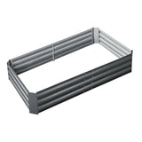 darrahopens Home & Garden > Garden Beds Green Fingers 150 x 90cm Galvanised Steel Garden Bed - Aliminium Grey