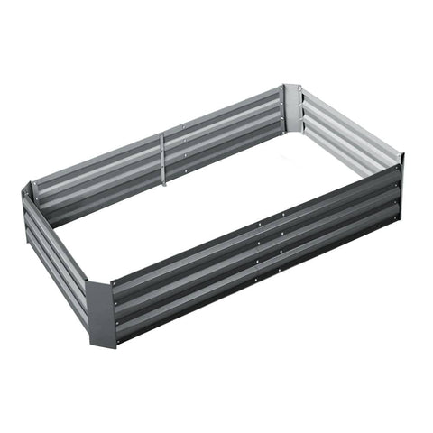darrahopens Home & Garden > Garden Beds Green Fingers 150 x 90cm Galvanised Steel Garden Bed - Aliminium Grey
