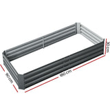 darrahopens Home & Garden > Garden Beds Greenfingers 180x90x30CM Galvanised Raised Garden Bed Steel Instant Planter