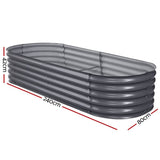 darrahopens Home & Garden > Garden Beds Greenfingers 240X80X42CM Galvanised Raised Garden Bed Steel Instant Planter