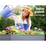 darrahopens Home & Garden > Garden Beds Greenfingers Garden Bed 100X80X30CM Galvanised Steel Raised Planter Standing Box